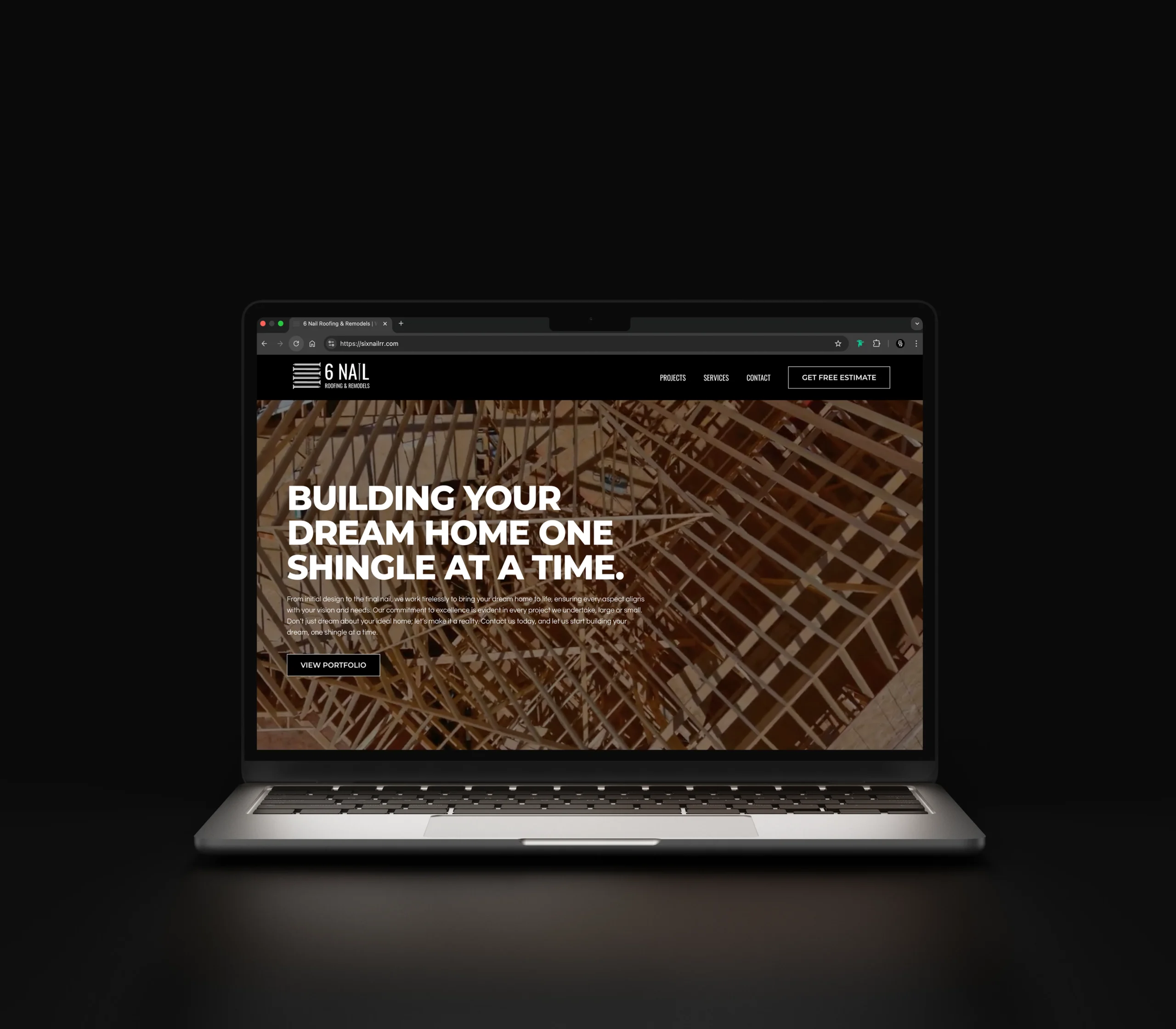 6 nail website design mockup