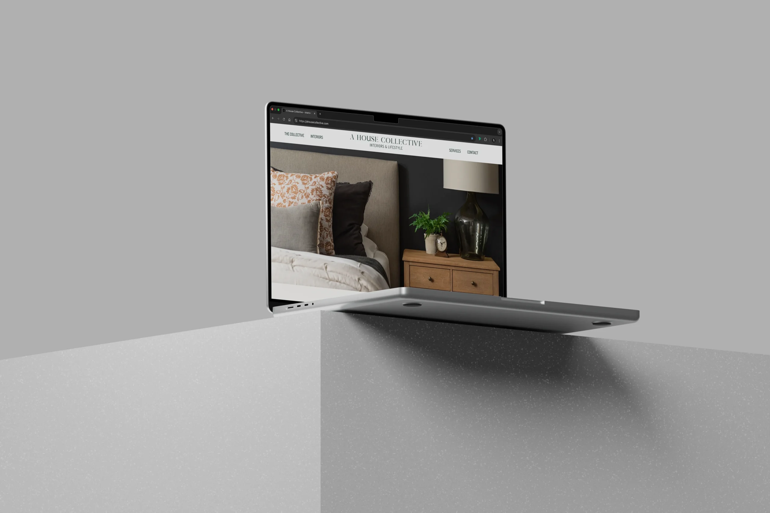 A house collective website mockup brxtn mktg